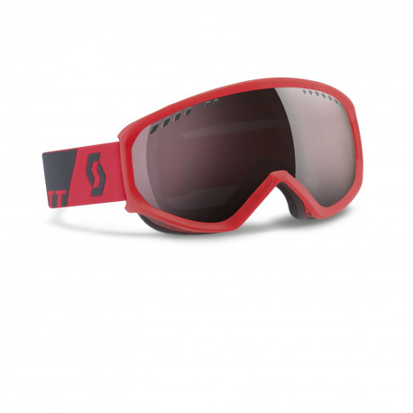 MASQUE DE SKI FAZE NEON RED SILVER CHROME