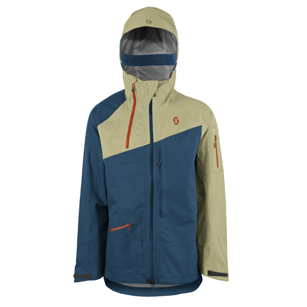 VESTE DE SKI JACKET VERTIC 3L SAHARA BEIGE ECLIPSE BLUE