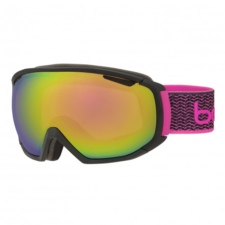 MASQUE DE SKI TSAR MATTE BLACK & NEON PINK ROSE GOLD