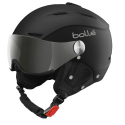 CASQUE DE SKI BACKLINE VISOR SOFT BLACK & SILVER WITH 1 SILVER GUN VISOR + 1 LEMON VISOR