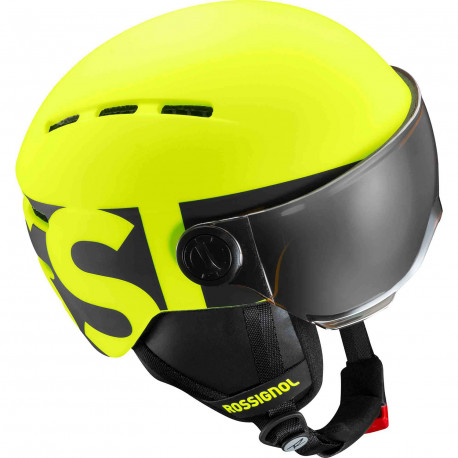 SKIHELM VISOR JR NEON YELLOW/BLACK