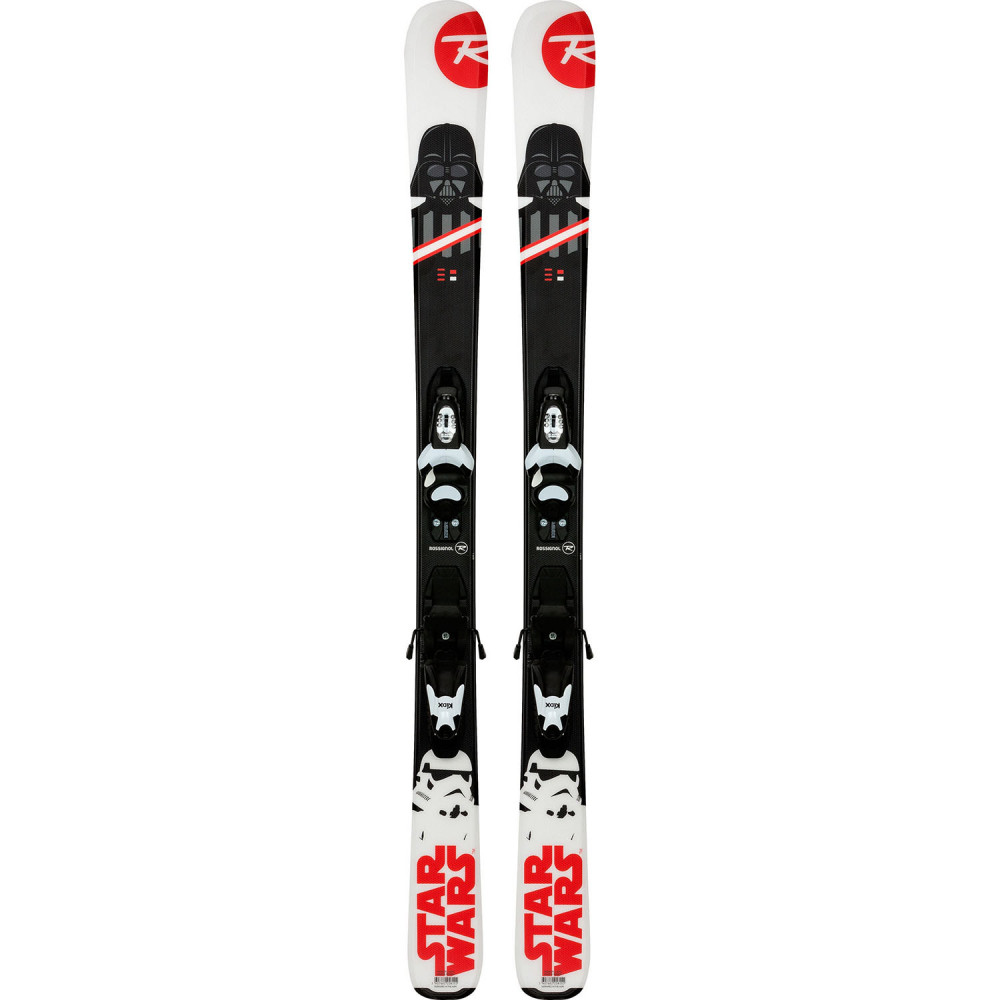 SKI STAR WARS + FIXATIONS KID-X 4 B76 BLACK WHITE