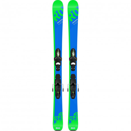 SKI EXPERIENCE PRO + FIXATIONS KID X 4 B76 BLACK GREEN