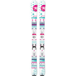 SKI TERRAIN GIRL + FIXATIONS XPRESS JR 7 B83 WHITE SILVER