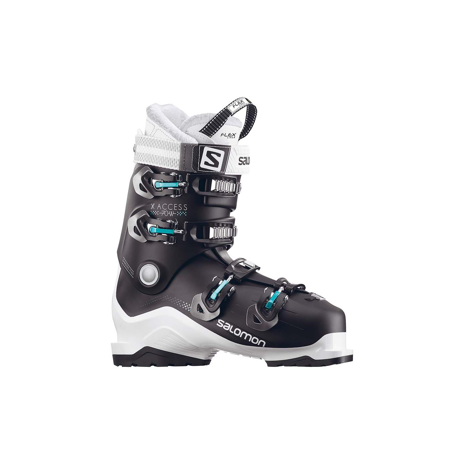 SALOMON CHAUSSURE DE SKI X ACCESS 70 W BLACK WHITE TOP GREEN Easy Gliss