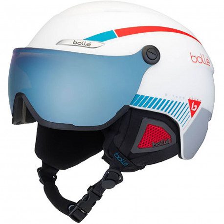 CASQUE DE SKI B-YOND VISOR WHITE WITH AMBER BLUE VISOR CAT.2