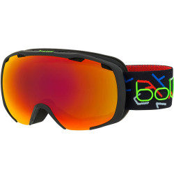 MASQUE DE SKI ROYAL MATTE BLACK & GREEN SUNRISE