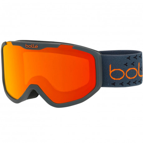 MASQUE DE SKI ROCKET PLUS MATTE DARK GREY & ORANGE SUNRISE