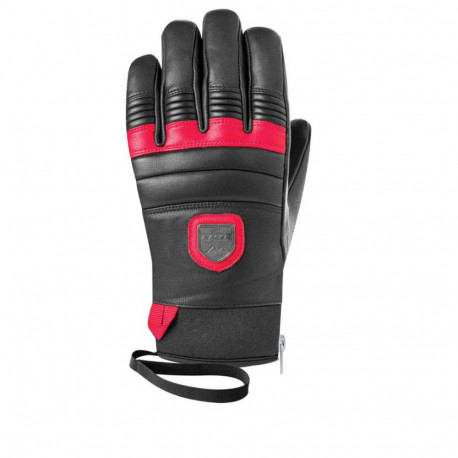 MUFLAS LEATHER BLACK/RED