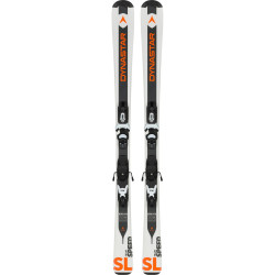 SKI TEAM SPEED + FIXATIONS KID-X 4 B76 BLACK/WHITE