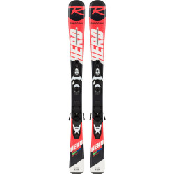 SKI HERO JUNIOR + FIXATIONS KID-X 4 B76 BLACK/WHITE