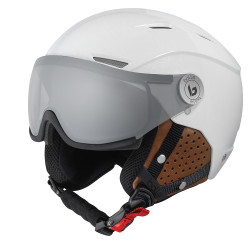 CASQUE DE SKI BACKLINE VISOR PREMIUM  SHINY GALAXY WHITE & COGNAC W PHOTOCHROMIC