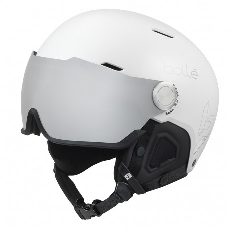 CASQUE DE SKI MIGHT VISOR MATTE WHITE W GREY SILVER LENS CAT.3 CASQUE DE SKI MIGHT VISOR MATTE WHITE W GREY SILVER LENS CAT.3