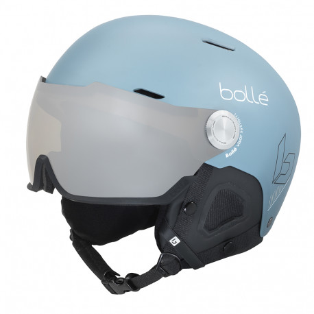 SKI HELMET MIGHT VISOR MATTE STORM BLUE W BROWN SILVER LENS CAT.2 SKI HELMET MIGHT VISOR MATTE STORM BLUE W BROWN SILVER LENS CAT.2