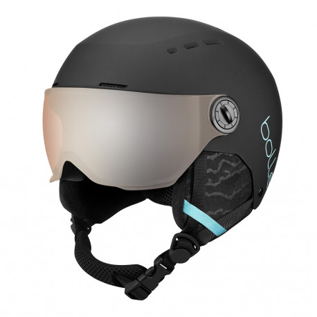 CASQUE DE SKI QUIZ VISOR MATTE BLACK & BLUE WITH ORANGE GUN VISOR CAT.2 CASQUE DE SKI QUIZ VISOR MATTE BLACK & BLUE WITH ORANGE GUN VISOR CAT.2