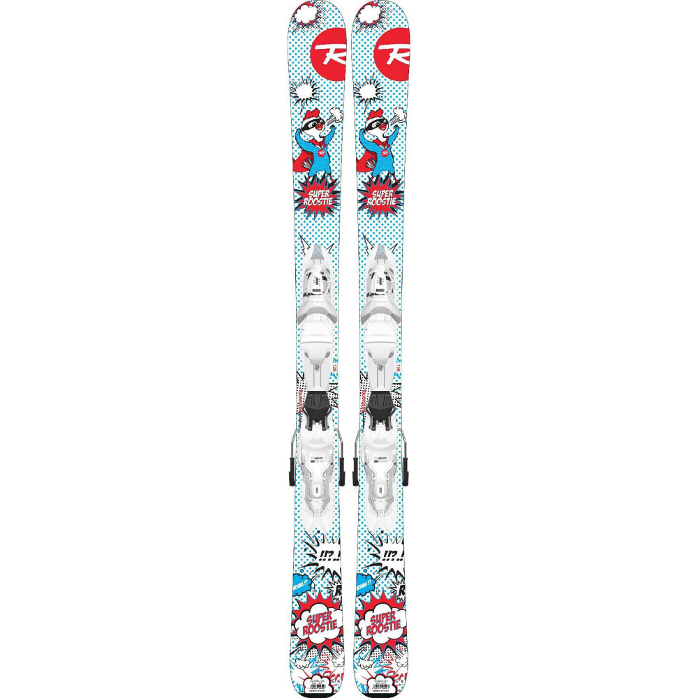 SKI SUPER ROOSTIE + FIXATIONS XPRESS JR 7 B83 BLACK/WHITE