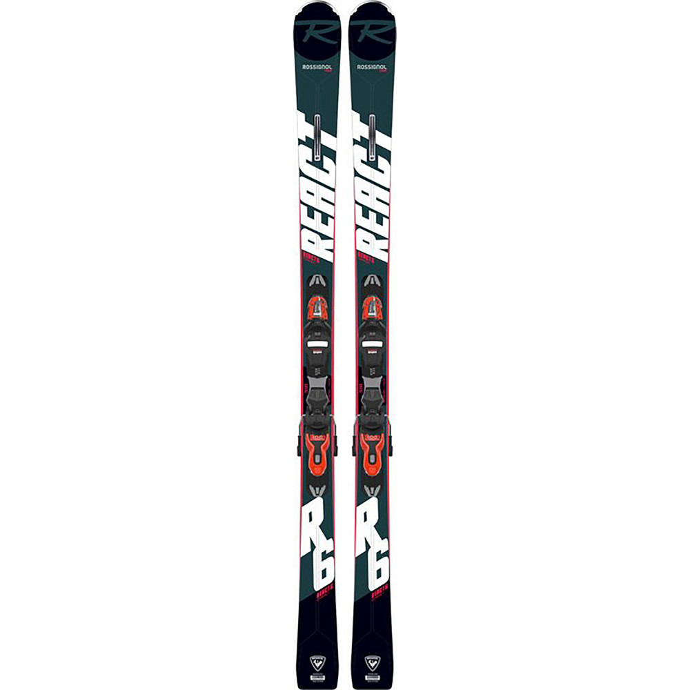 SKI REACT R6 COMPACT + FIXATIONS EXPRESS 11 GW B83 HOT RED