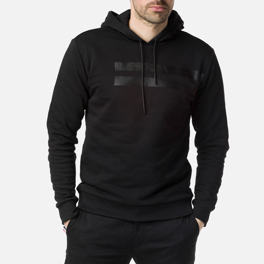 SWEAT STRIPES HOOD BLACK