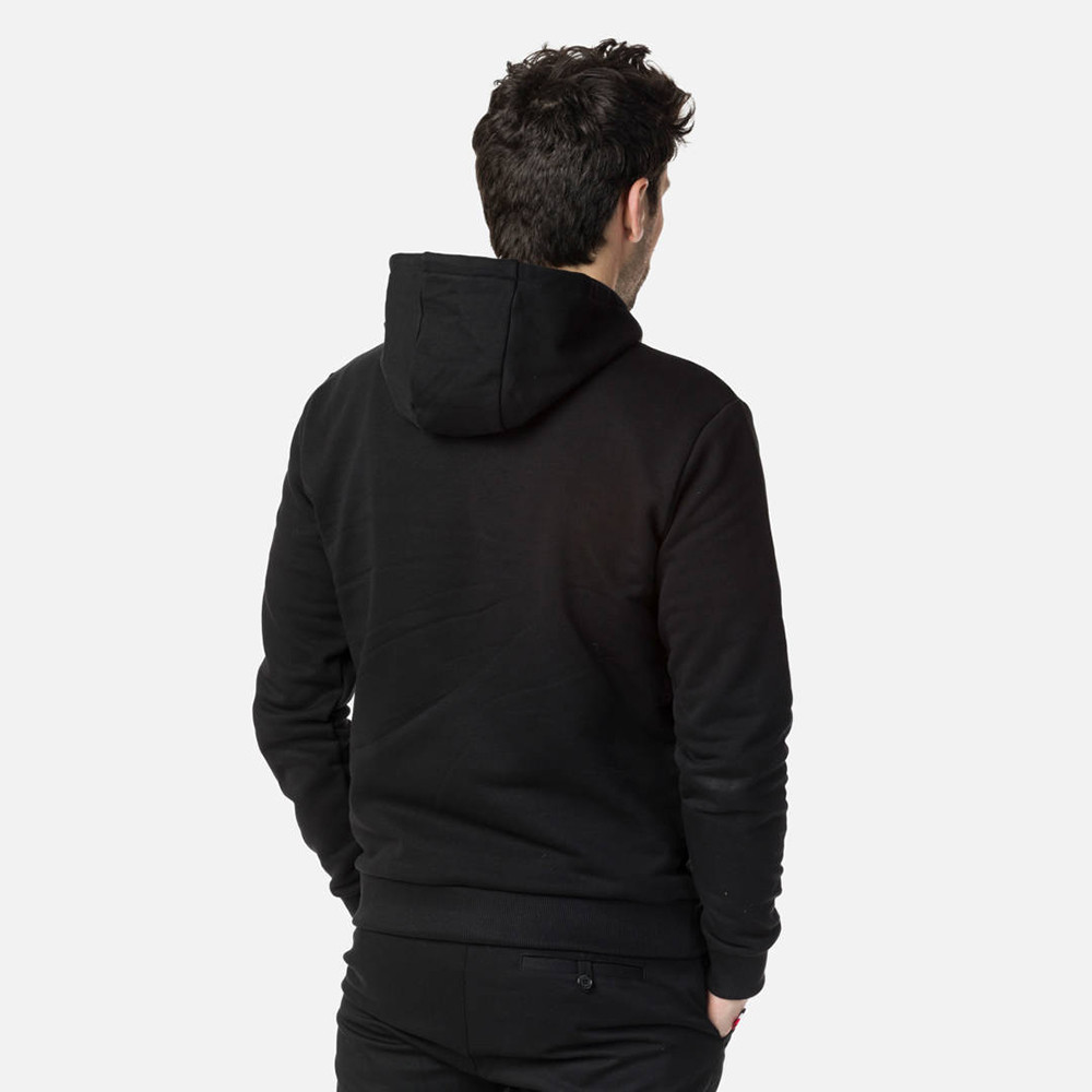 SWEAT STRIPES HOOD BLACK