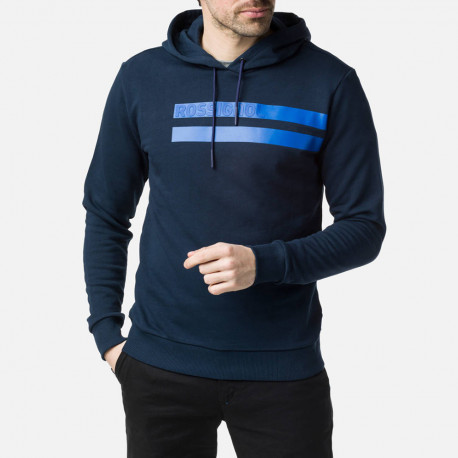 SWEAT STRIPES HOOD DARK NAVY