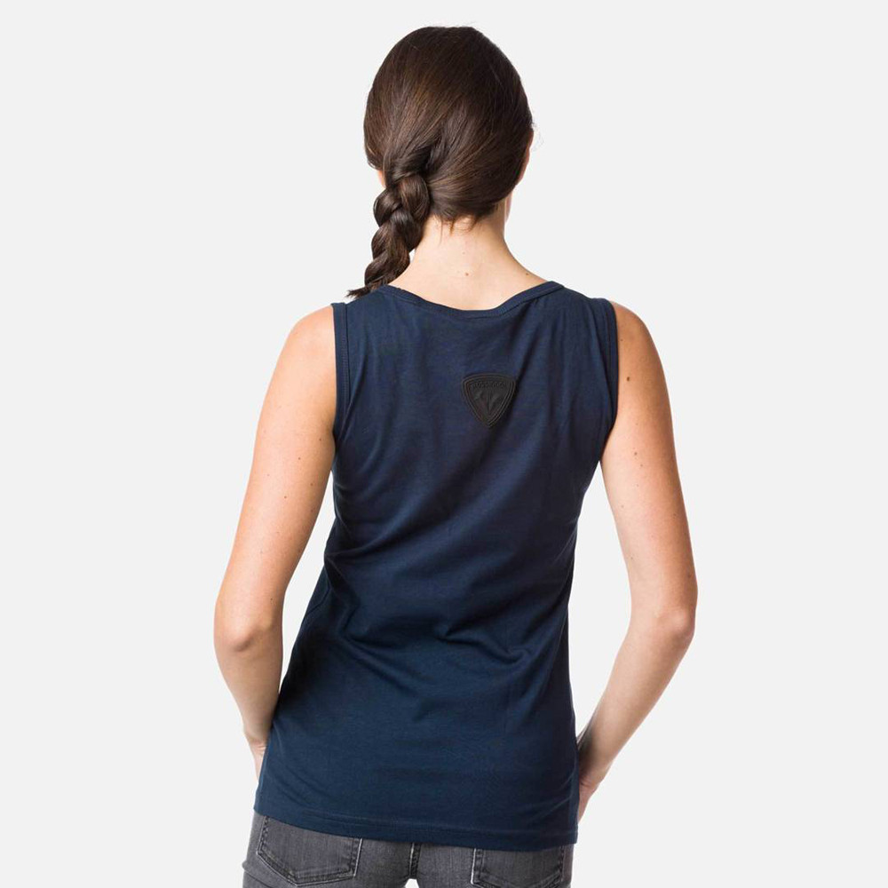 T-SHIRT W LOGO MOON TANK NAVY