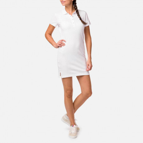 ABITI W POLO DRESS WHITE