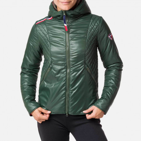 JACKET W VERGLAS HOOD FOREST GREEN 