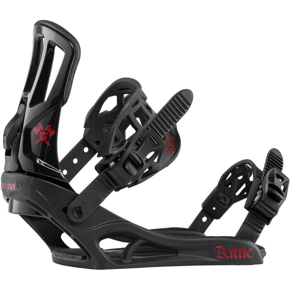 SNOWBOARD CIRCUIT + FIJACIONES BATTLE BLACK/RED M/L (40.5-48)