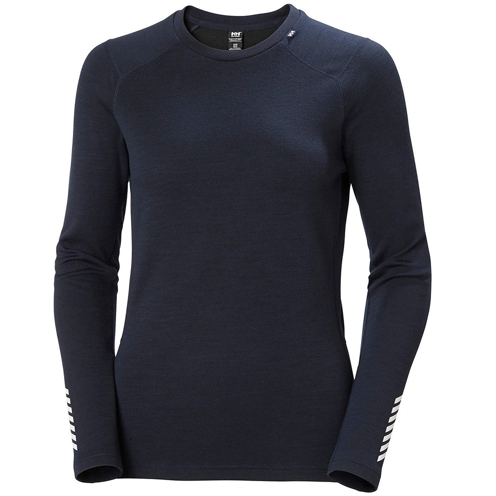 PULL W LIFA MERINO MIDWEIGHT CREW NAVY