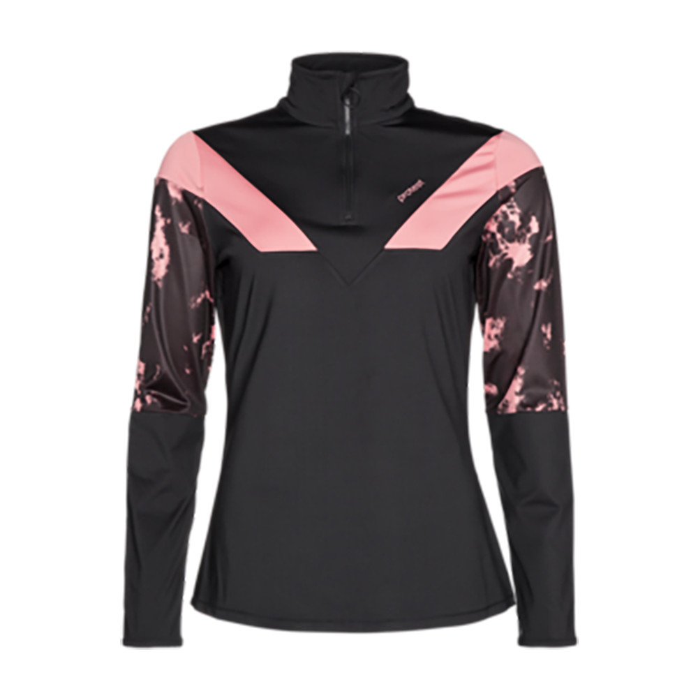 PULL BUBBLE 1/4 ZIP TOP THINK PINK