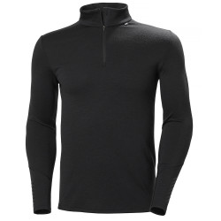 SWEATER LIFA MERINO MIDWEIGHT 1/2 ZIP BLACK