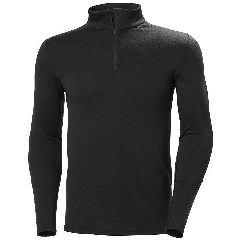 PULLOVER LIFA MERINO MIDWEIGHT 1/2 ZIP BLACK