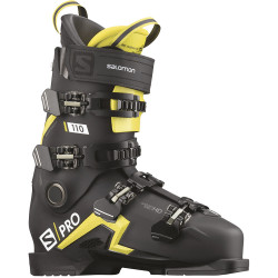 SKISCHUHE S/PRO 110 BLACK/ACID GREEN/W