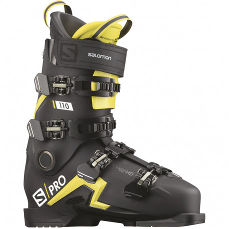 SKI BOOTS S/PRO 110 BLACK/ACID GREEN/W