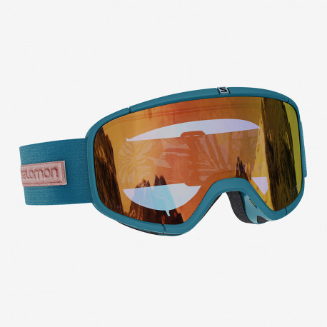 SALOMON GOGGLE FOUR SEVEN DEEP TEAL SIGMA POPPY RED Easy Gliss