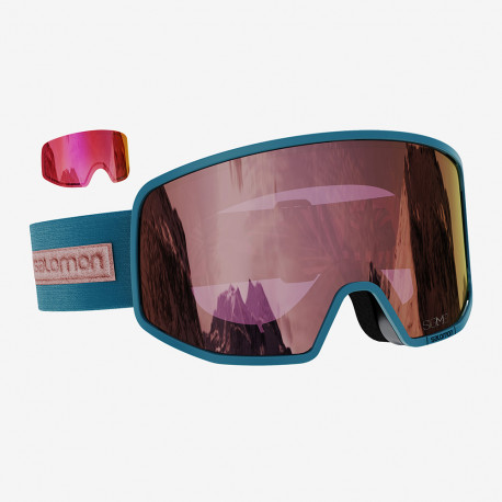 GOGGLE LO FI DEEP TEAL SIGMA SILVER PINK/SIGMA POPPY RED