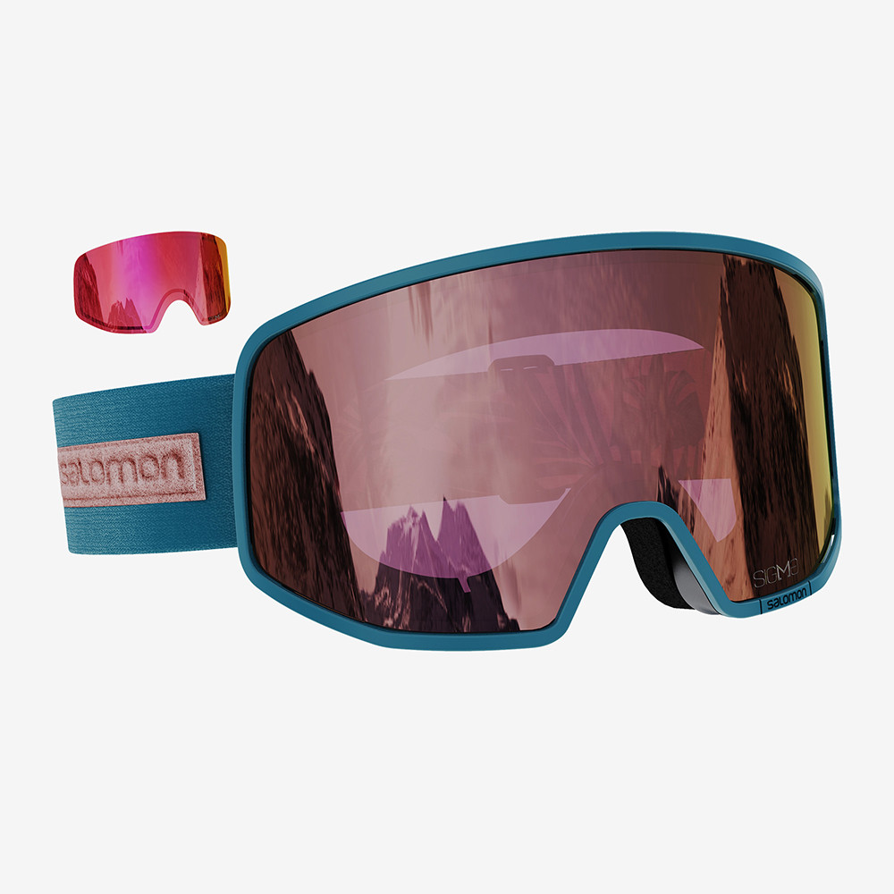 MASQUE DE SKI LO FI DEEP TEAL SIGMA SILVER PINK/SIGMA POPPY RED