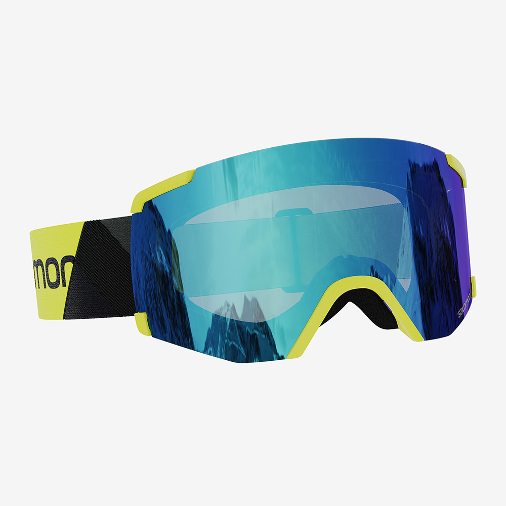 GOGGLE S/VIEW NEON YELLOW MID BLUE S2