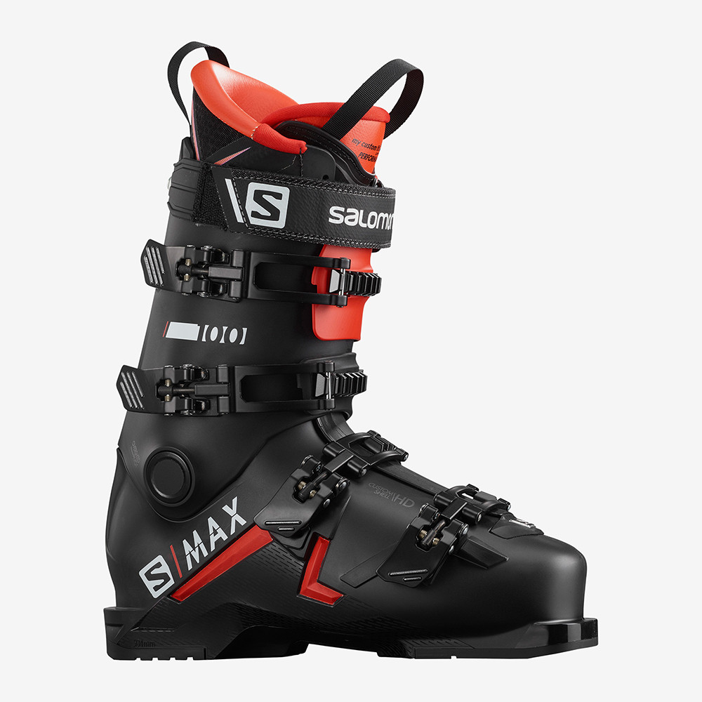 SKI BOOTS S/MAX 100 BLACK/RED/WHITE