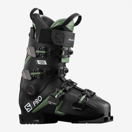 SKISCHUHE S/PRO 120 BLACK/OIL GREEN/WHITE