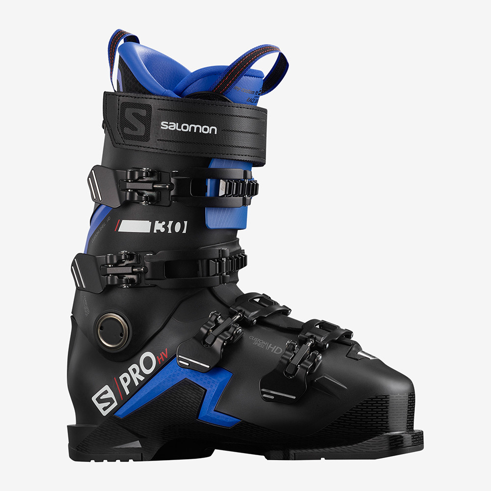 SKI BOOTS S/PRO HV 130 BLACK/RACE BLUE/RED