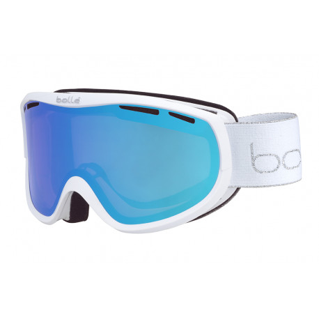 MASQUE DE SKI SIERRA WHITE & SILVER SHINY VERMILLON BLUE CAT.2 MASQUE DE SKI SIERRA WHITE & SILVER SHINY VERMILLON BLUE CAT.2