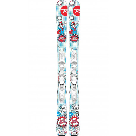 SKI SUPER ROOSTIE + BINDINGS KID 4 GW B76 WHITE