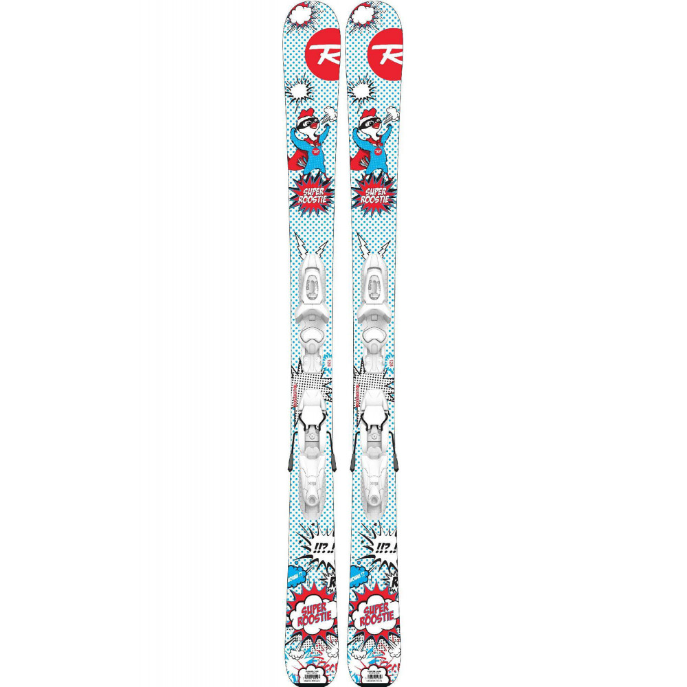 SKI SUPER ROOSTIE + BINDINGS KID 4 GW B76 WHITE