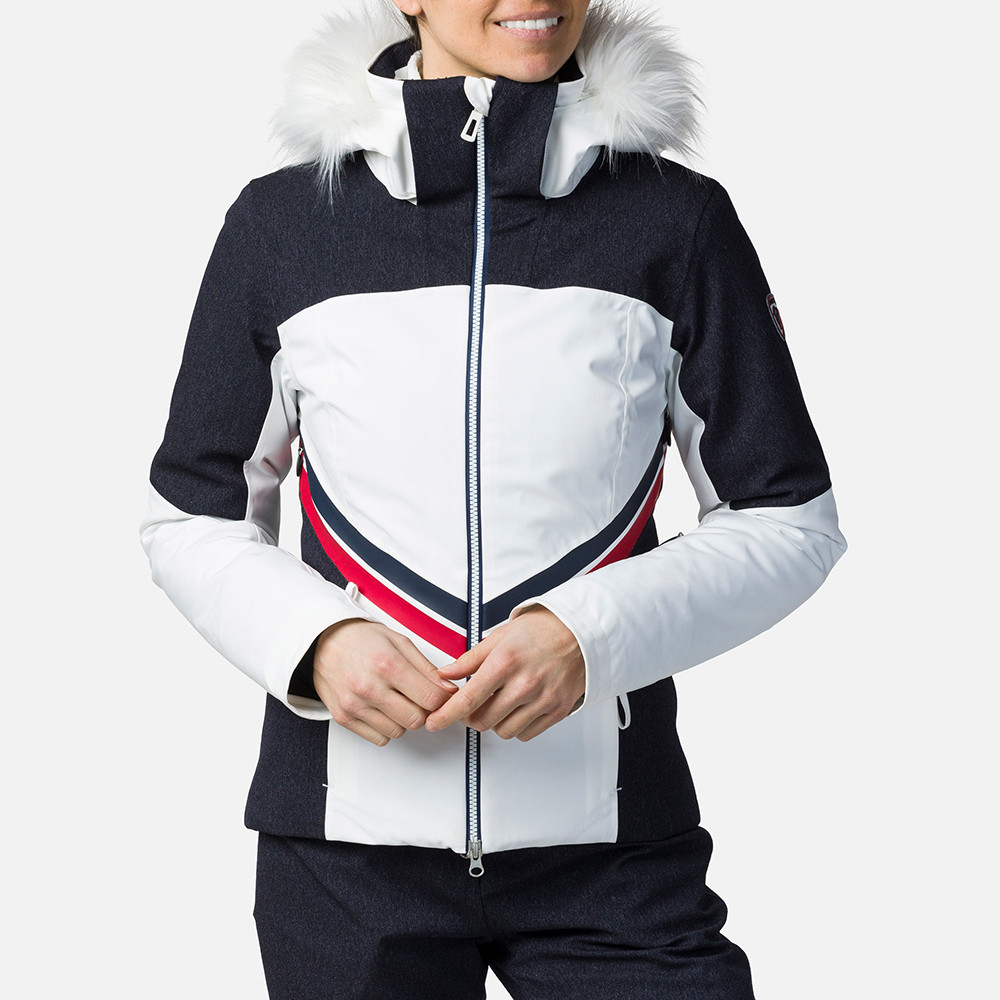 SKI JACKET W EMBLEME DENIM JKT WHITE