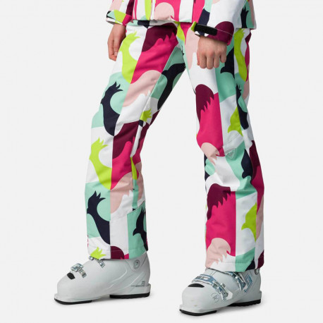 PANTALONI DA SCI GIRL SKI PR PANT MACRO ROOSTER WHITE