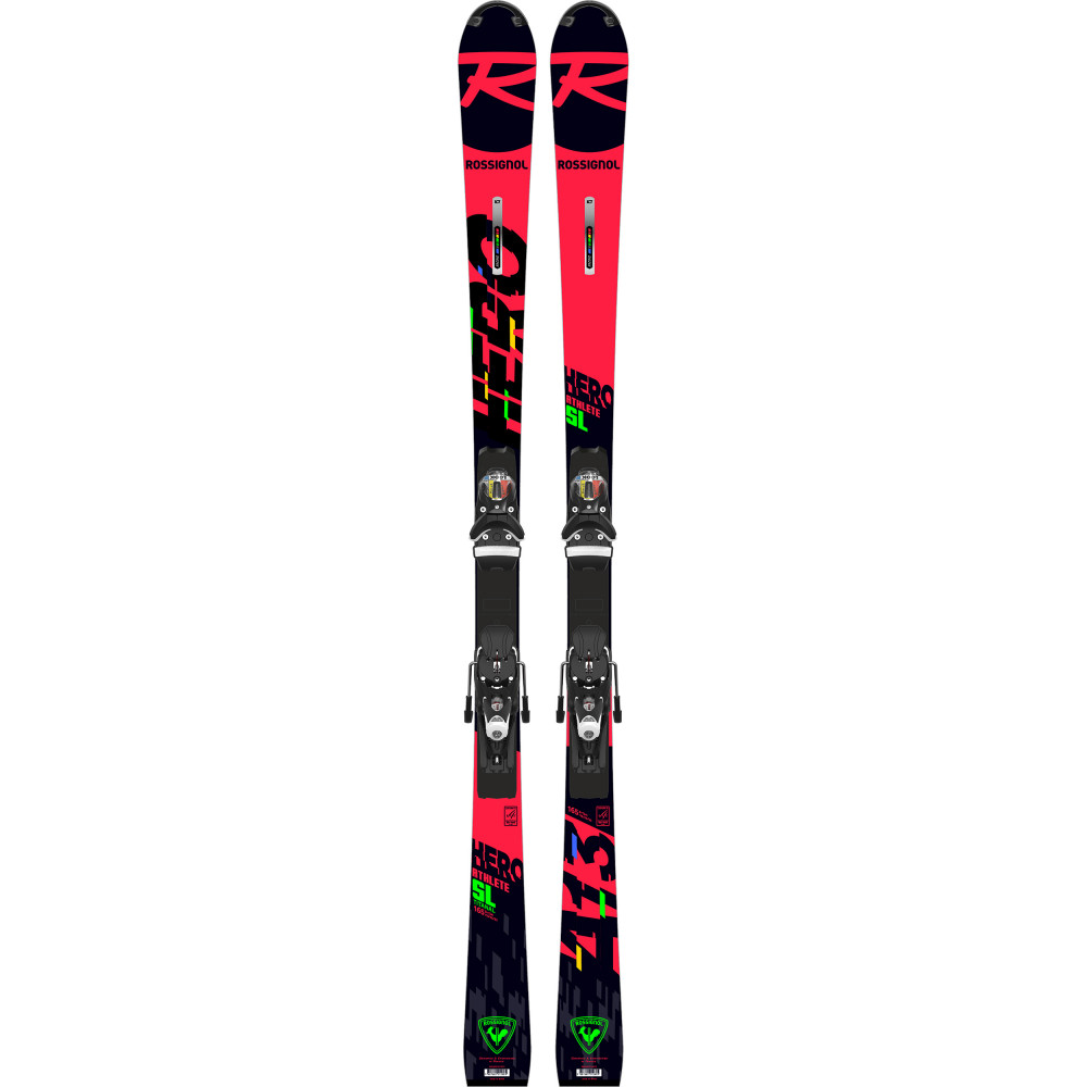 SCI HERO ATHLETE FIS SL R22 + ATTACCHI SPX 12 ROCKERACE BLACK/ICON