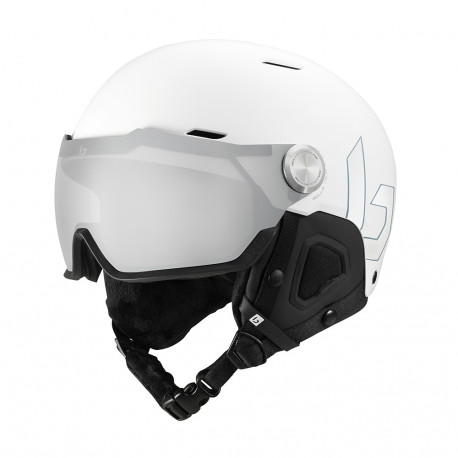 SKIHELM MIGHT VISOR PREMIUM MIPS WHITE MATTE PHOTOCHROMIC SILVER CAT.1-2 SKIHELM MIGHT VISOR PREMIUM MIPS WHITE MATTE PHOTOCHROMIC SILVER CAT.1-2