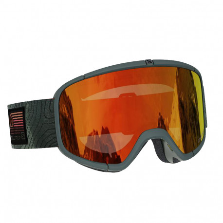 MASCHERA DA SCI FOUR SEVEN OLIVE NIGHT MID RED S2