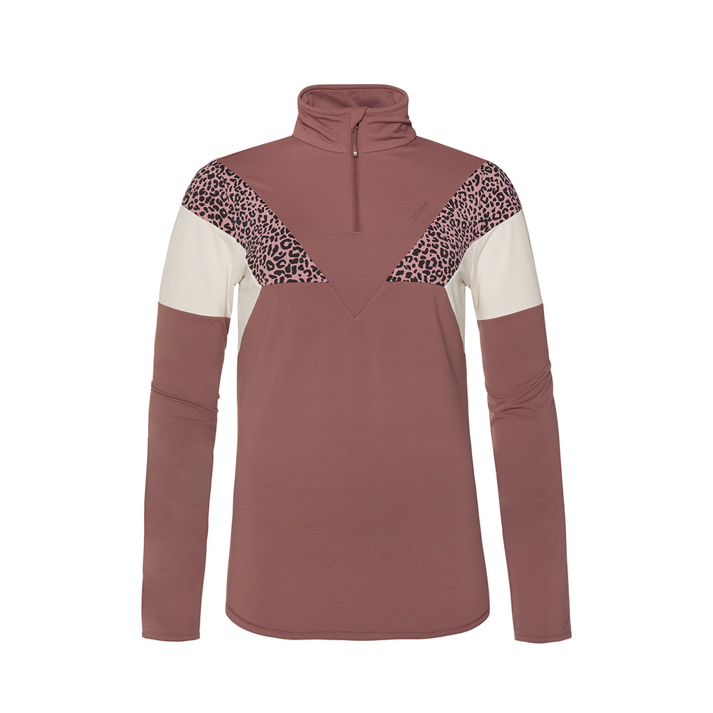 PULLOVER YINGSA 1/4 ZIP TOP PETAL PINK